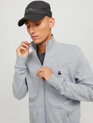 JACK & JONES Sweatjacke JJEPaulos hellgrau