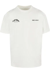 Merchcode T-Shirt Barely Awake Heavy Oversize Tee Grau/Khaki/Weiß/Creme/Beige