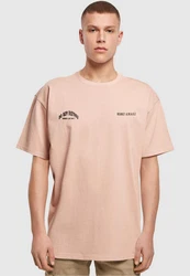 Merchcode T-Shirt Barely Awake Heavy Oversize Tee Rosa/Orange