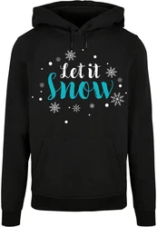Merchcode Kapuzensweatshirt Let it snow Basic Hoody Schwarz/Silber