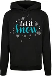 Merchcode Kapuzensweatshirt Let it snow Basic Hoody Schwarz/Silber