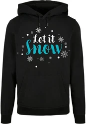 Merchcode Kapuzensweatshirt Let it snow Basic Hoody Schwarz/Silber