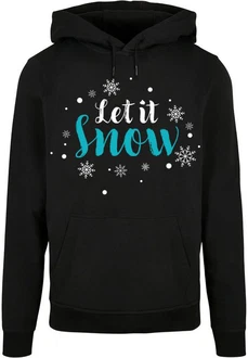 Merchcode Kapuzensweatshirt Let it snow Basic Hoody Schwarz/Silber