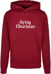 Merchcode Kapuzensweatshirt Merry Christmas Lights Basic Hoody (1-tlg) Dunkelrot/Rosa/Bordeaux/Rot