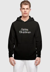 Merchcode Kapuzensweatshirt Merry Christmas Lights Basic Hoody (1-tlg) Schwarz/Silber