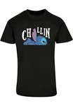 ABSOLUTE CULT Herren Lilo And Stitch Chillin T-Shirt Blau/Creme/Schwarz/Dunkelblau