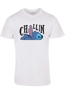 ABSOLUTE CULT Herren Lilo And Stitch Chillin T-Shirt Blau/Creme/Hellblau/Rosa