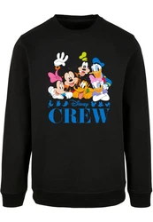 ABSOLUTE CULT Rundhalspullover Mickey Mouse - Disney Friends Crewneck (1-tlg) Schwarz/Grau/Creme