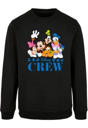 ABSOLUTE CULT Rundhalspullover Mickey Mouse - Disney Friends Crewneck (1-tlg) Schwarz/Grau/Creme