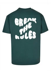 Merchcode T-Shirt Break The Rules Heavy Oversize Tee Grün/Dunkelgrün/Türkis