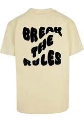 Merchcode T-Shirt Break The Rules Heavy Oversize Tee Gelb/Beige/Khaki