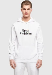 Merchcode Kapuzensweatshirt Merry Christmas Lights Basic Hoody (1-tlg) Weiß/Silber/Dunkelblau/Hellblau