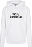 Merchcode Kapuzensweatshirt Merry Christmas Lights Basic Hoody (1-tlg) Weiß/Silber/Dunkelblau/Hellblau
