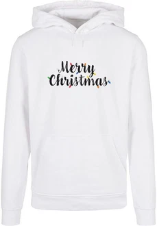 Merchcode Kapuzensweatshirt Merry Christmas Lights Basic Hoody (1-tlg) Weiß/Silber/Dunkelblau/Hellblau Merchcode Kapuzensweatshirt Merry Christmas Lights Basic Hoody (1-tlg) Weiß/Silber/Dunkelblau/Hellblau