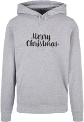 Merchcode Kapuzensweatshirt Merry Christmas Lights Basic Hoody (1-tlg) Grau/Silber