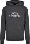 Merchcode Kapuzensweatshirt Merry Christmas Lights Basic Hoody (1-tlg) Dunkelgrau/Grau/Schwarz