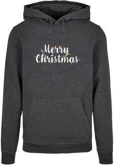 Merchcode Kapuzensweatshirt Merry Christmas Lights Basic Hoody (1-tlg) Dunkelgrau/Grau/Schwarz Merchcode Kapuzensweatshirt Merry Christmas Lights Basic Hoody (1-tlg) Dunkelgrau/Grau/Schwarz