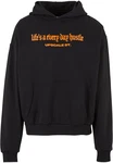 Upscale by Mister Tee Herren Hustle Ultra Heavy Oversize Hoodie Schwarz/Orange
