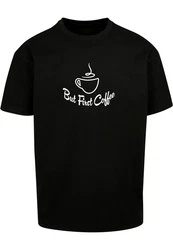 Merchcode Herren But First Coffee Heavy Oversized Tee Braun/Dunkelbraun/Beige/Schwarz