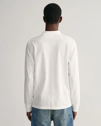 GANT Poloshirt REGULAR SHIELD LONGSLEEVE PIQUE RUGGER Wei