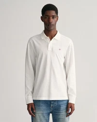 GANT Poloshirt REGULAR SHIELD LONGSLEEVE PIQUE RUGGER Wei