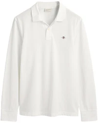 GANT Poloshirt REGULAR SHIELD LONGSLEEVE PIQUE RUGGER Wei