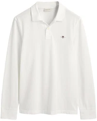 GANT Poloshirt REGULAR SHIELD LONGSLEEVE PIQUE RUGGER Wei