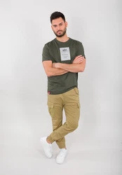 Alpha Industries Reflective Label T-Shirt Dunkelgrün