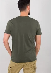 Alpha Industries Reflective Label T-Shirt Dunkelgrün