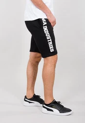 Alpha Industries Sweatshorts Big Letters Short Schwarz/Rot
