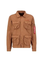 Alpha Industries Hemdjacke Men Overshirt Ripstop Cargo Overshirt Braun/Orange