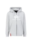 Alpha Industries Basic Zip Hoodie (PP) Hellgrau/Grau
