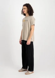 Alpha Industries T-Shirt Alpha Label T Puff Print Khaki/Braun