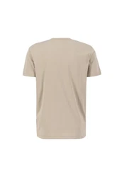 Alpha Industries T-Shirt Alpha Label T Puff Print Khaki/Braun