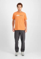 Alpha Industries T-Shirt Alpha Label T Puff Print Orange/Gelb