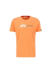 Alpha Industries T-Shirt Alpha Label T Puff Print Orange/Gelb