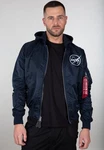 Alpha Industries Bomberjacke MA-1 LW HD NASA Glow Rev. Dunkelblau/Blau