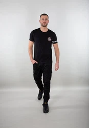 Alpha Industries T-Shirt RBF Back Stripe Schwarz/Dunkelblau/Rot/Dunkelrot