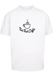Merchcode Herren But First Coffee Heavy Oversized Tee Braun/Beige