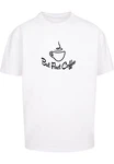 Merchcode Herren But First Coffee Heavy Oversized Tee Braun/Beige