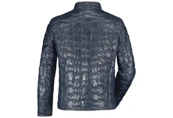 Milestone Lederjacke Alessio Dunkelblau/Hellblau