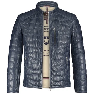 Milestone Lederjacke Alessio Dunkelblau/Hellblau Milestone Lederjacke Alessio Dunkelblau/Hellblau