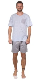 Capri-Pyjama Herren Pyjama Short und T-Shirt Schlafanzug, Gr. M L XL XXL (2 tlg)