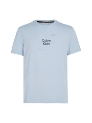 Calvin Klein T-Shirt OPTIC LINE LOGO Blau/Türkis/Hellblau