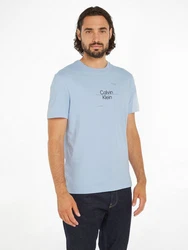 Calvin Klein T-Shirt OPTIC LINE LOGO Blau/Türkis/Hellblau