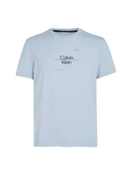 Calvin Klein T-Shirt OPTIC LINE LOGO Blau/Türkis/Hellblau