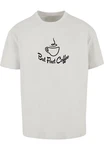 Merchcode Herren But First Coffee Heavy Oversized Tee Braun/Beige/Grau