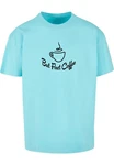 Merchcode Herren But First Coffee Heavy Oversized Tee Hellblau/Blau/Braun Merchcode Herren But First Coffee Heavy Oversized Tee Hellblau/Blau/Braun