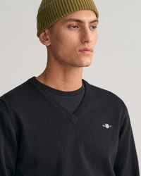 Gant Strickpullover CLASSIC COTTON V-NECK navy/hellgrau/kirschrot/schwarz