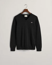 Gant Strickpullover CLASSIC COTTON V-NECK navy/hellgrau/kirschrot/schwarz